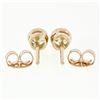 Image 6 : NEW Solid 14k Rose Gold 0.42 ctw Bezel Set Round Brilliant Diamond Stud Earrings