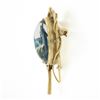Image 5 : 14k Gold Reverse Painted Marlin Fish Intaglio w/ Fishing Pole Frame Pin Brooch