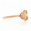 Image 5 : NEW 14k Rose Gold 3.13 ctw Emerald Cut Morganite Solitaire Twisted Wire Work Rin