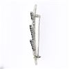 Image 5 : Fancy Vintage 18k Gold 6.05 ctw Diamond & Sapphire Wave Overlap Swirl Pin Brooch