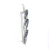 Image 6 : Fancy Vintage 18k Gold 6.05 ctw Diamond & Sapphire Wave Overlap Swirl Pin Brooch