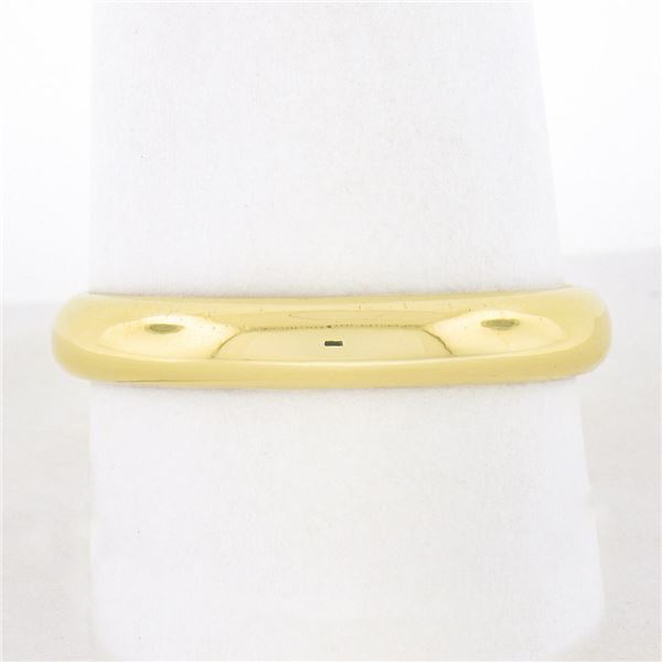 Unisex Classic 14k Yellow Gold Plain Dome Polished Stackable Wedding Band Ring