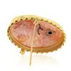 Image 3 : Vintage 14k Gold Carved Shell Cameo w/ Necklace & Twisted Wire Frame Pin Brooch