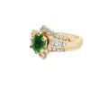 Image 4 : 14kt YG Emerald and Diamond Bypass Ring
