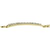 Image 9 : Unisex 14k Yellow Gold 6.75" 0.85 ctw Diamonds ID Figaro Link Chain Bracelet