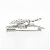 Image 5 : 18K White Gold 1.6 ctw Diamond En Tremblant Detailed Mil grain Butterfly Brooch
