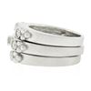 Image 6 : (3) New 14K Gold Puzzle Matte Finish Stack Band Rings W/ 0.46 ctw Bezel Diamonds