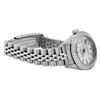 Image 4 : Rolex Ladies Stainless Steel Quickset Silver Index Diamond Bezel Date Watch With