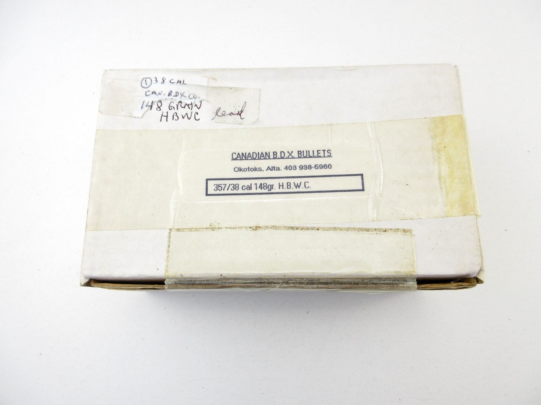 Candian Rifle Bullets Box CANADIAN BDX .38 CALIBER BULLETS LOT