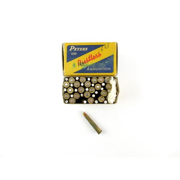 COLLECTIBLE PETERS .22 HORNET AMMO LOT