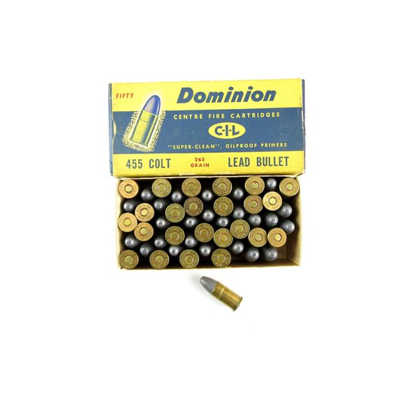 COLLECTIBLE DOMINION .455 COLT AMMO LOT