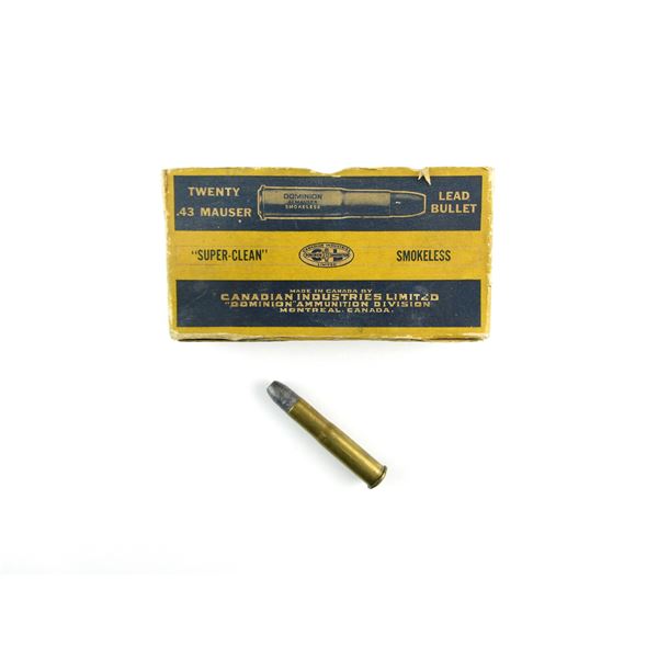 COLLECTIBLE .43 MAUSER AMMO LOT