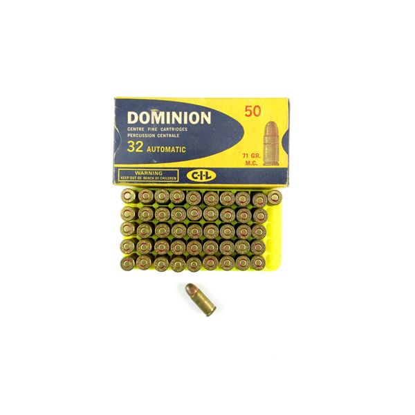 COLLECTIBLE DOMINION .32 AUTO AMMO LOT
