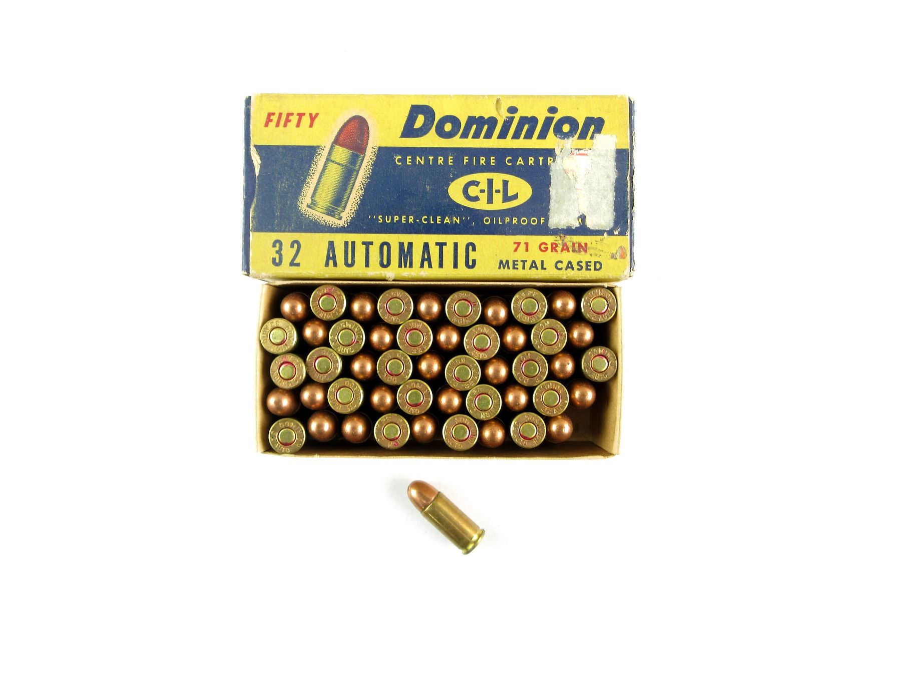 COLLECTIBLE DOMINION .32 AUTOMATIC AMMO LOT
