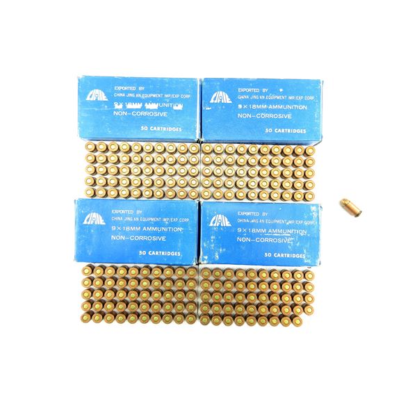CJAIE 9X18MM MAKAROV AMMO LOT