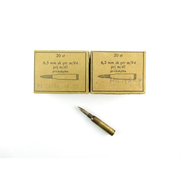 SWEDISH MILITARY 6.5X55MM AMMO LOT