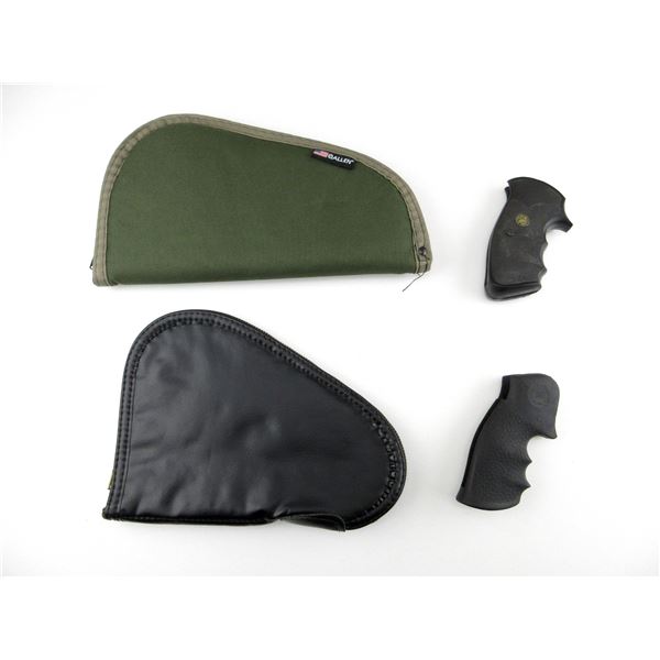 ASSORTED GRIPS AND HANDGUN CASE LOT