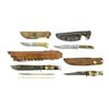 Image 2 : ASSORTED FIXED BLADE HUNTING TYPE KNIFE AND KNIFE STONE LOT
