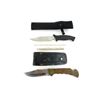 Image 2 : ASSORTED FIXED AND FOLDING BLADE HUNTING TYPE KNIFE AND KNIFE STONE LOT