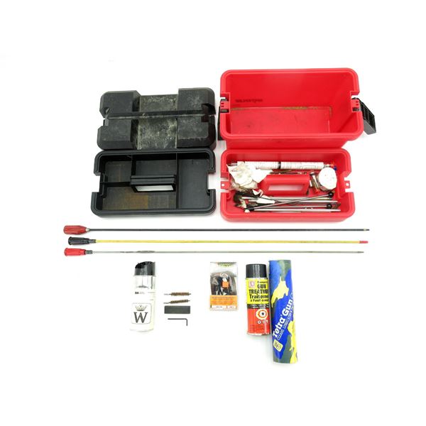 ** PICK UP ONLY ** ASSORTED GUN CLEANING PRODUCTS / RODS / PATCHES / ETC. LOT