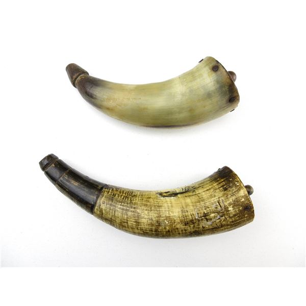 ASSORTED BLACK POWDER HORN LOT