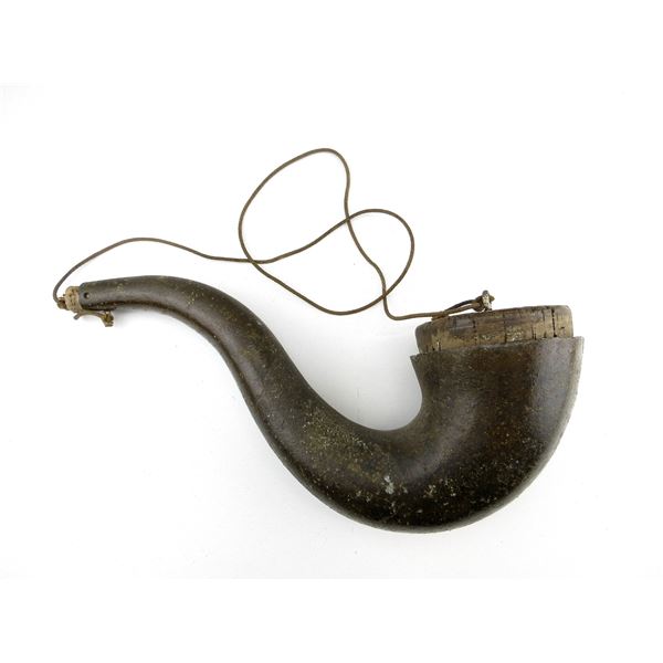 VINTAGE BLACK POWDER HORN