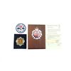 Image 1 : CANADIAN ROYAL MILITARY COLLEGE SAINT-JEAN PLAQUE AND THE ROYAL SCOTS BADGE LOT