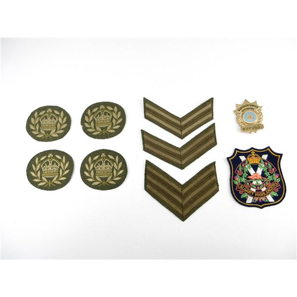 WWII CANADIAN MILITARY BADGE LOT