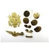 Image 3 : ASSORTED U.S. MILITARY BADGES, PINS, BELT BUCKLES, ETC. LOT