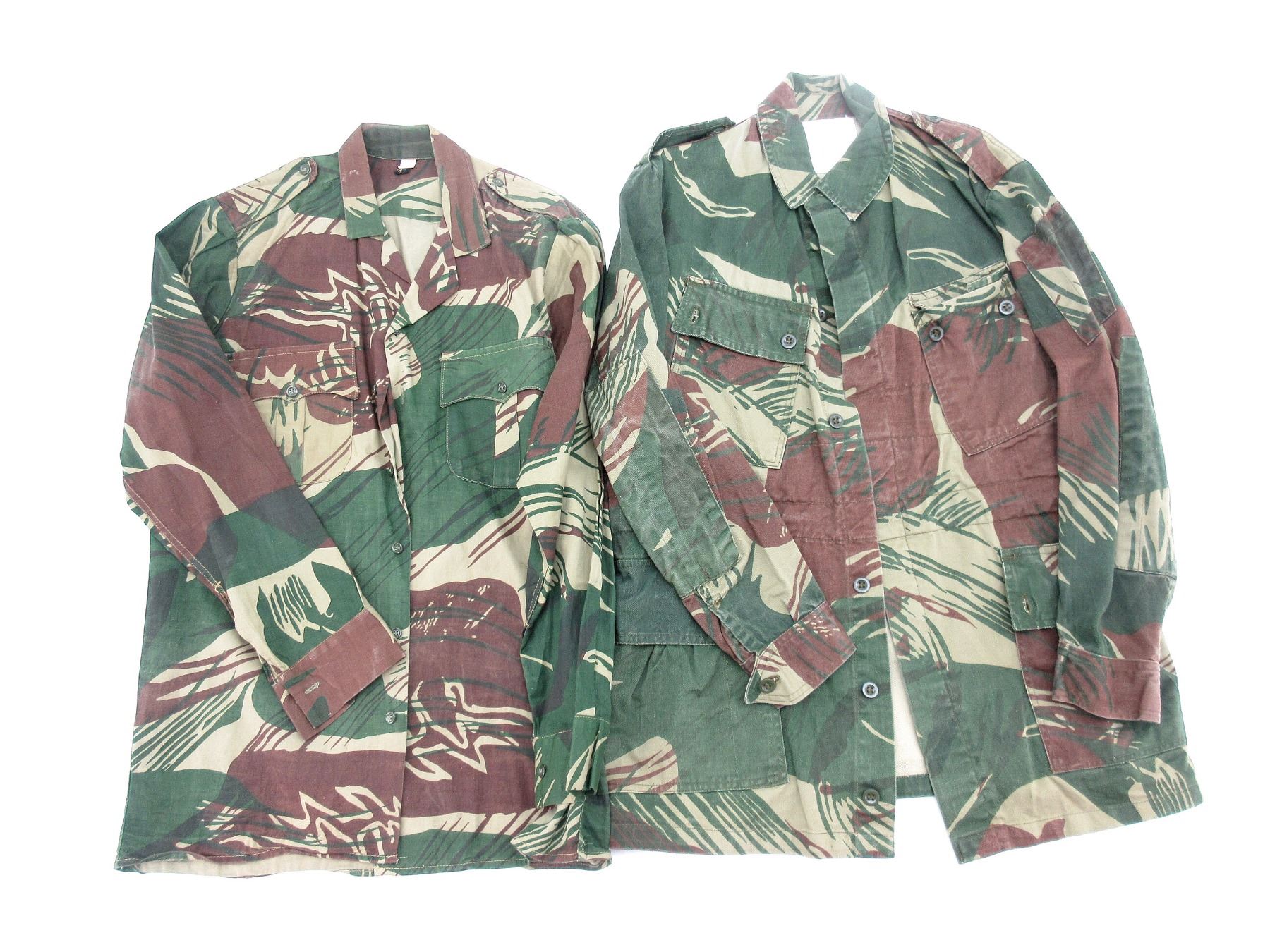 RHODESIAN MILITARY CAMO FIELD DRESS JACKET / SHIRT LOT