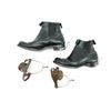 Image 2 : RCMP BLACK LEATHER BOOTS AND SPURS LOT