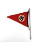 Image 2 : WWII GERMAN NDSAP NATION FLAG CAR PENNANT
