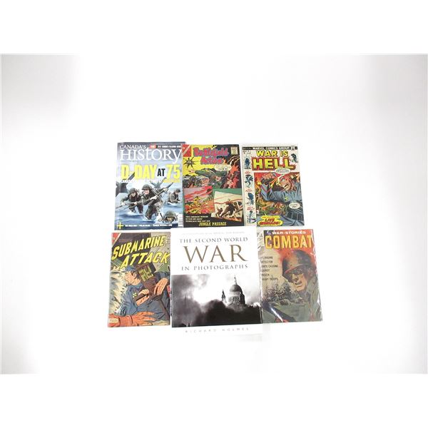 ASSORTED MILITARY BOOK / COMIC BOOK LOT