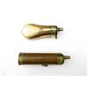 Image 1 : ANTIQUE BRASS PISTOL POWDER FLASK LOT