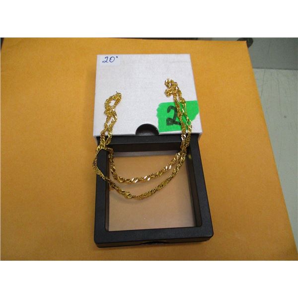 NEW:  20" GOLD TONE NECKLACE