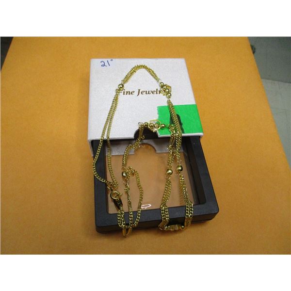 NEW:  21" GOLD TONE NECKLACE