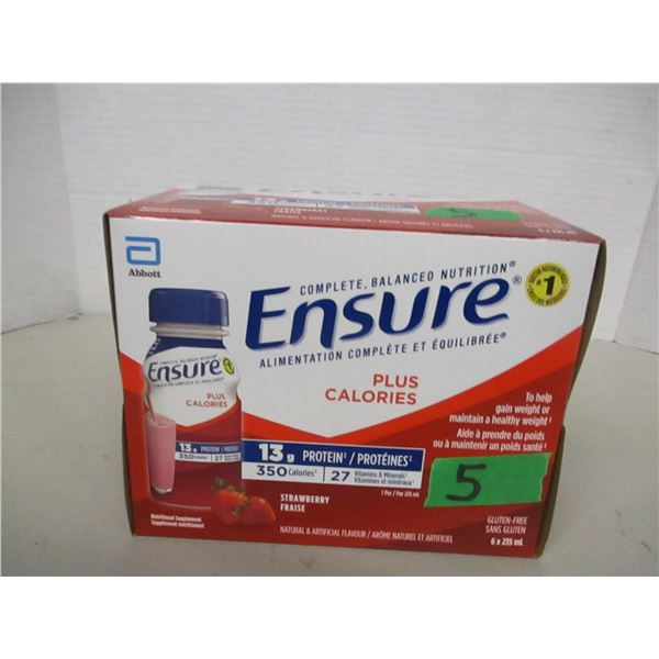 NEW:  ENSURE PLUS STRAWBERRY (6 BOTTLES X 235 ML) - BOX