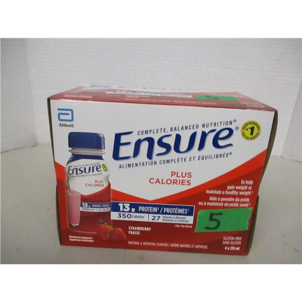 NEW:  ENSURE PLUS STRAWBERRY (6 BOTTLES X 235 ML) - BOX