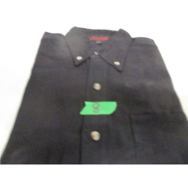 NEW:  BLUE WORLD MEN'S LONG SLEEVE DARK BLUE SHIRT (SIZE SMALL)
