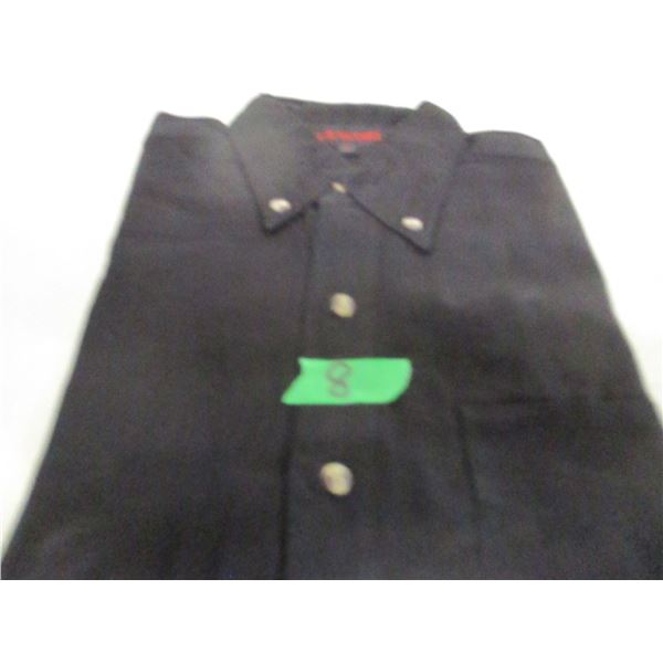 NEW:  BLUE WORLD MEN'S LONG SLEEVE DARK BLUE SHIRT (SIZE SMALL)