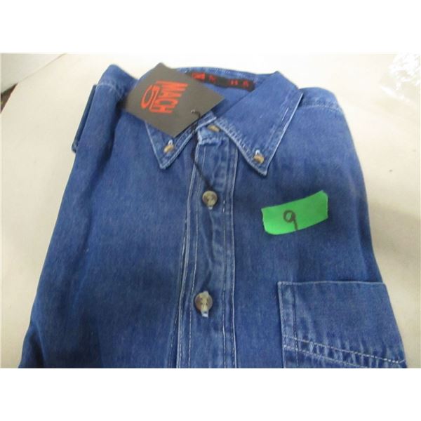 NEW:  MEN'S MACHO MEDIUM BLUE LONG SLEEVE SHIRT (SIZE SMALL)