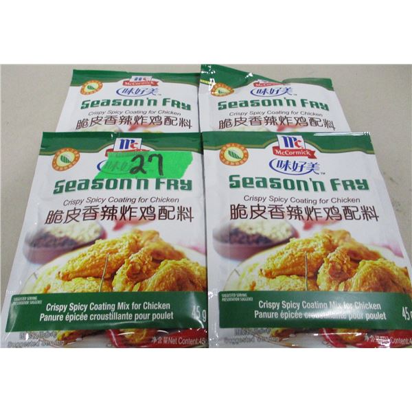 FREIGHT DAMAGE (AS IS):  SEASON & FRY FOR CHICKEN (4 PACKS X 45G)