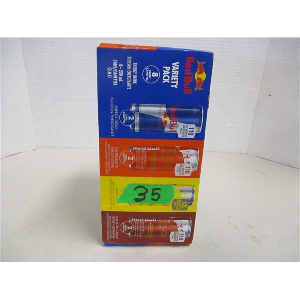 FREIGHT DAMAGE (AS IS):  RED BULL VARIETY PACK (8 CANS) - BOX