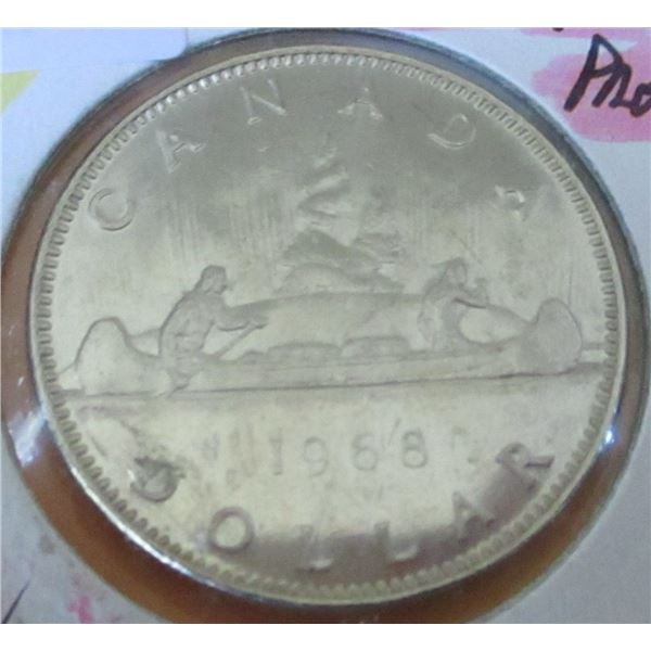 1968 CANADA PROOF VOYAGER DOLLAR