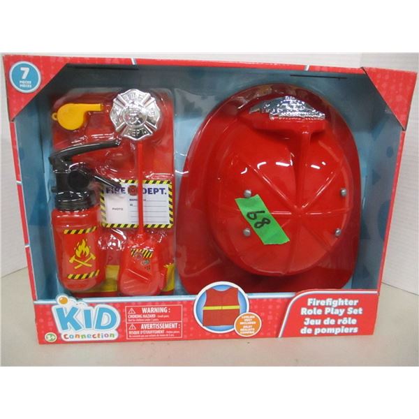 SHELF PULL (AS IS):  KID'S FIREFIGHTER SET TOY