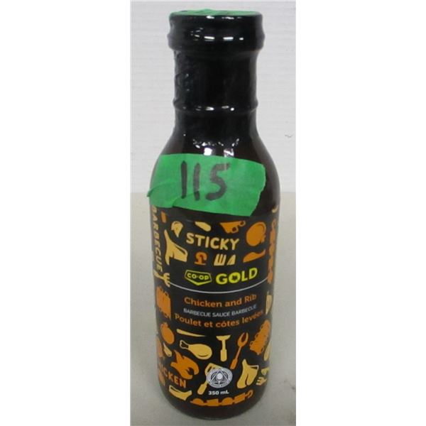 FREIGHT DAMAGE (AS IS):  GOLD STICKY CHICKEN & RIB BBQ SAUCE (350 ML) - BOTTLE