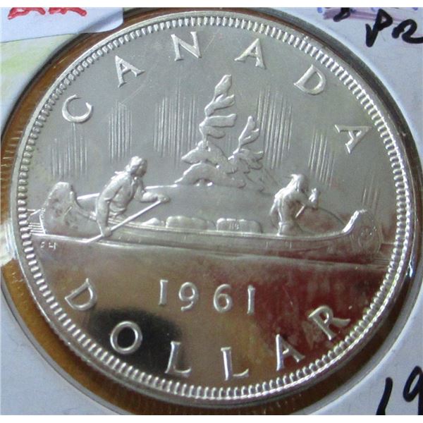 1961 PROOF CAMEO CANADA SILVER DOLLAR