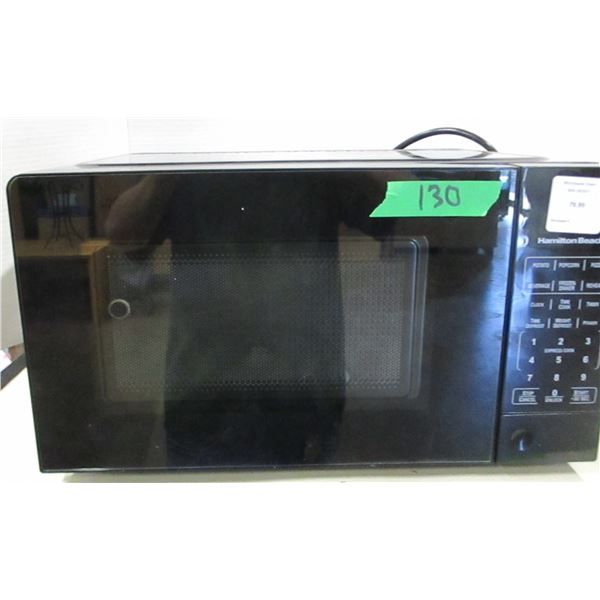 SHELF PULLS (AS IS):  BLACK 700 WATT MICROWAVE OVEN