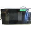Image 1 : SHELF PULLS (AS IS):  BLACK 700 WATT MICROWAVE OVEN