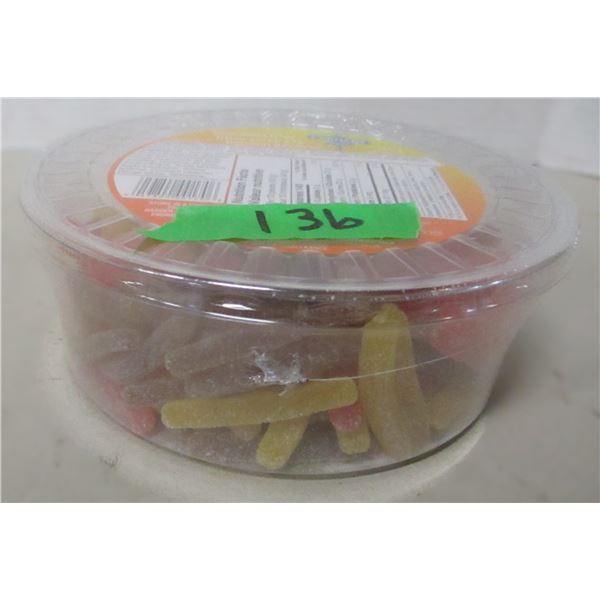FREIGHT DAMAGE (AS IS):  SOUR SODA FRIES CANDY (500G) - TUB